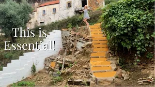 Building Stairs Using Local River Stones