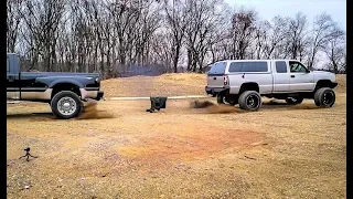 Ford F450 Dually VS The DURAMAX TUG OF WAR!!! David VS Goliath...