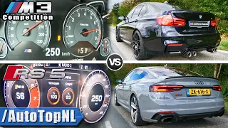 BMW M3 F80 Competition vs AUDI RS5 Sportback | 0-250km/h Exhaust SOUND & POV by AutoTopNL