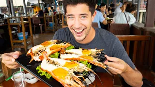 Thailand's BIGGEST River Prawns + CRAZY Thai Candy!! Top 3 THAI STREET FOODS in Ayutthaya!