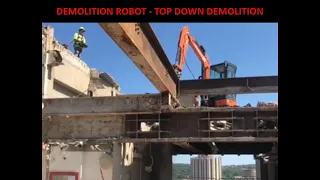 Demolition Robot On Top Down Demolition Project Pittsburgh, USA