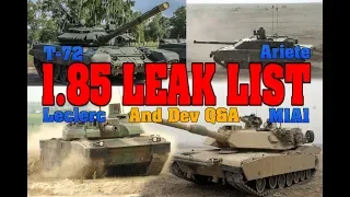 1.85 Leak List and Dev Q&A - War Thunder Weekly News