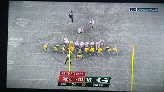 49ers Game Winning Field Goal against Packers with 10 men on the field
