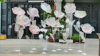 DECOR STUDIO - CÂY HOA VẢI VOAN KHỔNG LỒ - 2R FLOWER HANDMADE