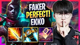 FAKER PERFECT GAME WITH EKKO MID! - T1 Faker Plays Ekko MID vs Sylas! | Season 2024