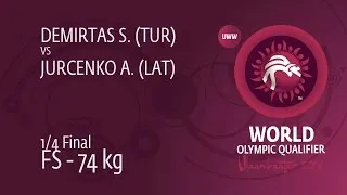 1/4 FS - 74 kg: S. DEMIRTAS (TUR) df. A. JURCENKO (LAT), 9-0