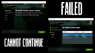 NVIDIA Installer cannot continue / Installer failed FIX (READ DESCRIPTION)