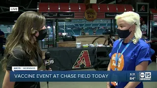 COVID-19 vaccination event today at Chase Field