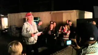 Tony Scott's gives his Last Speech at wrap of UNSTOPPABLE in Pittsburgh PA, 2010 Film