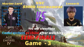 N4C Tournament $100k - AOE 4 - Marine Lord vs Leenock | Game - 3 (semifinals)