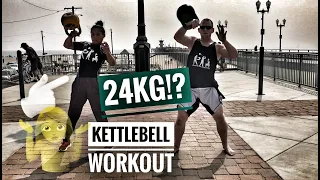 Female MMA Fighter CRUSHES 24kg Kettlebell Complex