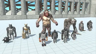 MUTANT PRIMATES WITH OLD GORO VS FACTION - Animal Revolt Battle Simulator