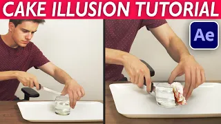 HOW TO CREATE CAKE ILLUSION! (Zach King Style) - After Effects VFX Tutorial