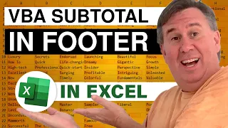 Excel - Use VBA to Add Subtotals to the Footer of Each Page - Episode 1669