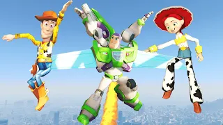 Jessie vs Woody vs Buzz from Toy Story in GTA 5 Epic Ragdolls|Funny moments vol.9 (Euphoria Physics)