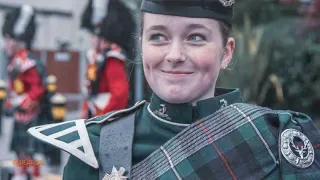 Rehearsal with The Seaforth Highlanders, Leicester