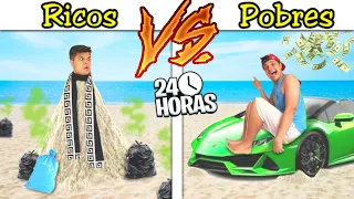 RICOS VS POBRES 24 HORAS ENTERRADOS NA AREIA DA PRAIA VALENDO 1000 REAIS #8