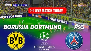 LIVE | Borussia Dortmund vs PSG • UEFA Champions League 23/24 | Live Video Game Simulation