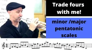 How To Improvise using minor and Major pentatonics and the skip step pattern for jazz improvisation