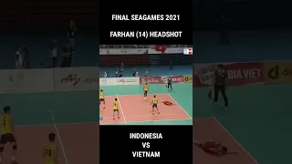 Farhan Halim 14 - Smash Headshot - Indonesia vs Vietnam - Final Men Volleyball Sea Games 2022