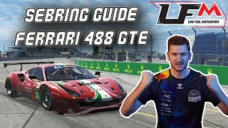 rF2 LFM: Track Guide in the Ferrari 488 GTE at Sebring