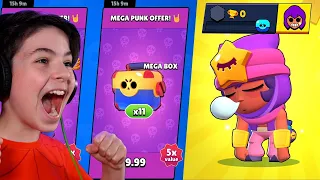 LEGENDARY!!! NEW 0 TROPHY ACCOUNT! 11 MEGA BOX OPENING! - Brawl Stars