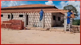 Building a Porch Roof with Amazing Woodworking Joinery & Techniques | by @JuninhoCarpinteiro