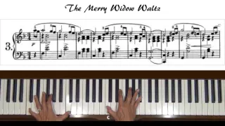 Franz Lehár The Merry Widow Waltz Piano Tutorial Slow