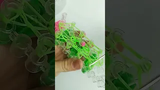 DIY rubber bands 3D cactus#shorts #diy #rubberbands #loombands #rainbowloom