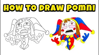 How to Draw Pomni from The Amazing Digital Circus Step By Step