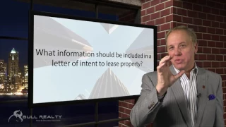 What information should be included in a letter of intent to lease property?