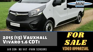 2015 Vauxhall Vivaro 1 6 CDTi Ecoflex No Vat