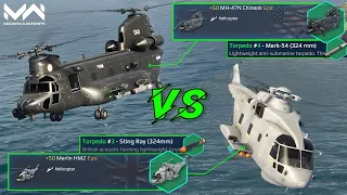 MH-47N Chinook Vs Merlin HM2 | VIP Helicopter Comparison | Modern Warships