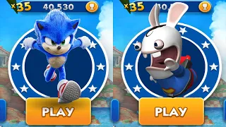 Sonic Dash vs Rabbids Crazy Rush - Movie Sonic vs All Bosses Zazz Eggman All 62 Characters Unlocked