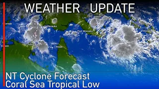 Two Tropical Lows Forecast to Form in the Coral Sea Next Week, Heavy Rain for Far North Queensland