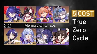 5 Cost True Zero Memory of Chaos 2.2 | E0S1 Acheron & E0S0 Ratio/Robin/Sparkle