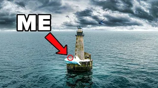 Overnight in the World's Scariest Lighthouse for 24 Hours