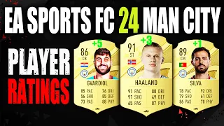 FIFA 24 | MANCHESTER CITY PLAYER RATINGS (EA FC 24)! 🔥 FT. Haaland, De Bruyne, Gvardiol