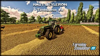 Harvesting oat, baling straw, plowing/cultivating | Haut-Beyleron | Farming Simulator 22 | Episode 8