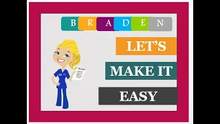 Let's Make It Easy - BRADEN SCALE (Risk Assessment Scale to prevent Pressre Injuries - Bed Sore)