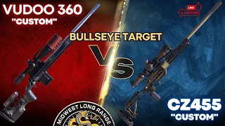 VUDOO 360 VS. CZ455 Bullseye Target (Custom 22LR, Krieger Barrels, Manners TCS, MPA, ATACR, Vortex)