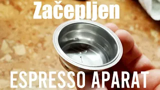 Začepljen filter - otpušavanje začepljenog espresso aparata