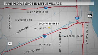 5 people shot in Little Village overnight after apparent argument