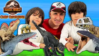 Dani y Evan y los DINOSAURIOS de CAMPAMENTO CRETACICO 4 Jurassic World