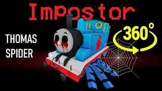If CURSED THOMAS SPIDER was the Impostor 🚀 Among Us Minecraft 360°