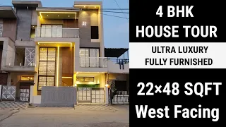 V145 || 4 BHK ultra luxury semi furnished villa with modern architecture design