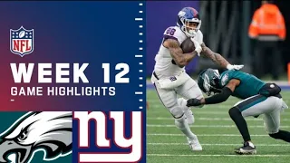 Philadelphia eagles vs New York Giants week 12 highlights