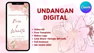 Membuat Undangan Nikah Sendiri Tanpa Modal Dengan Canva | FREE TEMPLATE