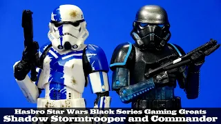 Star Wars Black Series Shadow Stormtrooper and Commander GameStop Gaming Greats Action Figure Review