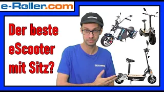 e Scooter mit Sitz - der große Test und Modell Vergleich